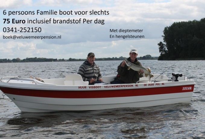Family visboot huren in Elburg, Gelderland